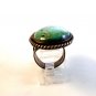 Vintage Native American Silver & Turquoise Ring Size 9 1/4