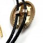Vintage Pink Agate Bolo with Leather Cord Unmarked 101714