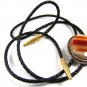 Vintage Pink Agate Bolo with Leather Cord Unmarked 101714