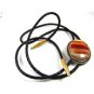 Vintage Pink Agate Bolo with Leather Cord Unmarked 101714
