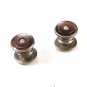 Vintage Silvertone Abalone & Pearl Kum A Part Cufflinks by Beare & Wilde 71615
