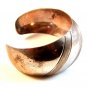 Vintage Mexican Taxco Sterling Silver 2 Tone Cuff Bracelet
