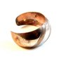 Vintage Mexican Taxco Sterling Silver 2 Tone Cuff Bracelet
