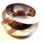 Vintage Mexican Taxco Sterling Silver 2 Tone Cuff Bracelet