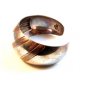 Vintage Mexican Taxco Sterling Silver 2 Tone Cuff Bracelet