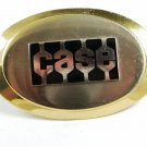 Vintage 1960's -70's 2 Tone & Black Enameled CASE Belt Buckle Unmarked 121614