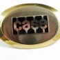 Vintage 1960's -70's 2 Tone & Black Enameled CASE Belt Buckle Unmarked 121614