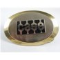 Vintage 1960's -70's 2 Tone & Black Enameled CASE Belt Buckle Unmarked 121614