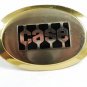 Vintage 1960's -70's 2 Tone & Black Enameled CASE Belt Buckle Unmarked 121614