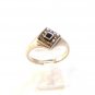 Vintage Sterling Silver Black Onyx Marcasites Ring Sz 8