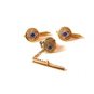 Unsigned Gold & Silver Tone Masonic Cufflinks & Signed Swank Tie Tac