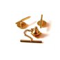 Unsigned Gold & Silver Tone Masonic Cufflinks & Signed Swank Tie Tac