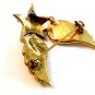 Vintage World War 2 Sterling Silver Gold Vermeil Wings & Star Sweat Heart Brooch