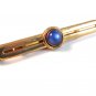 Vintage 1940's - 1950's Gold Tone & Blue Tie Clasp Signed SWANK