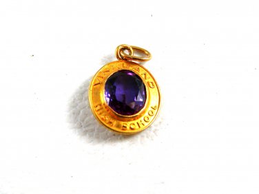 1960's Vineland High School New Jersey Amythest Charm 61814