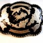 Mexican Alpaca Silver Rodeo Bull Rider Belt Buckle 4 1/4' X 3 1/8"