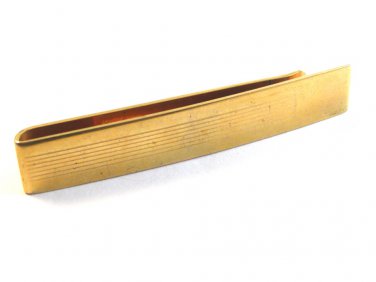 Vintage Art Deco 1940's - 1950's Gold tone Tie Clasp by Swank