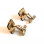 Vintage 1/40 10K RGP Gold Tone & Red Cufflinks Signed Swank