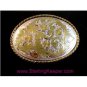 Western Silver & Gold 2 Tone Rodeo Cowboy Belt Buckle