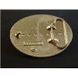 Western Silver & Gold 2 Tone Rodeo Cowboy Belt Buckle