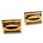 Vintage Gold Tone Cufflinks By Hickok U.S.A.