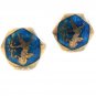Vintage Siam Sterling Silver Blue Niello Dancer Cufflinks 08092013jj
