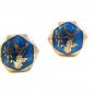 Vintage Siam Sterling Silver Blue Niello Dancer Cufflinks 08092013jj