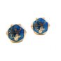Vintage Siam Sterling Silver Blue Niello Dancer Cufflinks 08092013jj