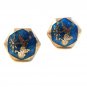 Vintage Siam Sterling Silver Blue Niello Dancer Cufflinks 08092013jj