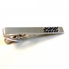 Vintage 1950's - 1960's Silver Tone Engraved 3 Hearts Tie Clasp