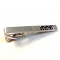 Vintage 1950's - 1960's Silver Tone Engraved 3 Hearts Tie Clasp