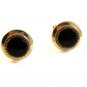 Vintage Gold Tone Black Cufflinks by Hickok U.S.A.