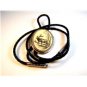Southwest Silver Tone Moose Scrimshaw Leather Bolo By  L. Layden