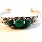 Vintage Southwest Sterling Silver & Turquoise Cuff Bracelet