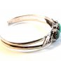 Vintage Southwest Sterling Silver & Turquoise Cuff Bracelet