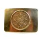 Vintage Silver Tone Mexican Aztec Calender Belt Buckle