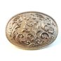 Vintage Silver Tone 24K Gold Plate Western Cowboy Belt Buckle by Chambers