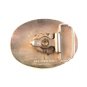 Vintage Silver Tone 24K Gold Plate Western Cowboy Belt Buckle by Chambers