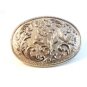 Vintage Silver Tone 24K Gold Plate Western Cowboy Belt Buckle by Chambers