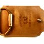 Vintage Sailing ship Leather & Brass Belt Buckle by BTS