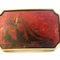 Vintage Sailing ship Leather & Brass Belt Buckle by BTS