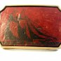Vintage Sailing ship Leather & Brass Belt Buckle by BTS