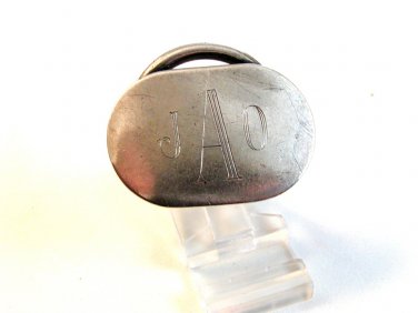 Vintage Mexican Sterling Silver Initials J.A.O. Ring Size 6 Signed Lunt