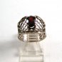 Sterling Silver Garnet Ring Size 7