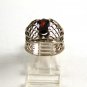 Sterling Silver Garnet Ring Size 7
