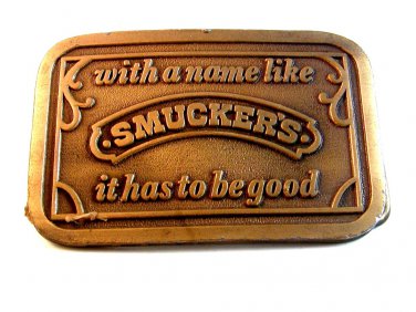 Vintage with a name like Smuckers Belt Buckle U.S.A.