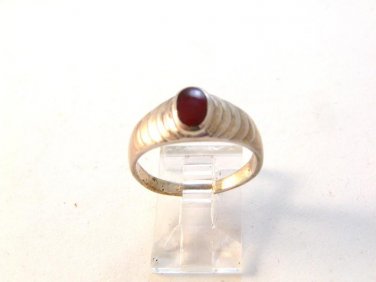 Sterling Silver & Carnelian Ring Size 8