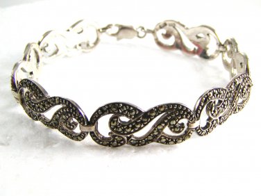 Sterling Silver & Marcasites Bracelet 04112014