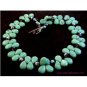 Vintage Sterling Silver Turquoise & Austrian Crystal 22" Necklace