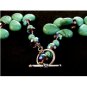 Vintage Sterling Silver Turquoise & Austrian Crystal 22" Necklace